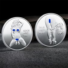 Tails I Get Head  Heads I Get Tail  Sexy Lady Heads Tails Challenge Token Coin picture