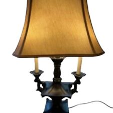 Vintage Early 20th Century 3 Light Table Lamp w/ Shade. Heavy Beautiful picture