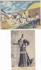 Basque Savoie, France, 2, c 1910 & 1949, Women in Trad. Costume & Art Dr. Men picture