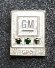 GM General Motors SPO Emerald 1/10 10K Gold Employee Service Award Pin Tie Tac picture