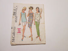 Vtg McCall’s Pattern #7212 Misses Front Yoked Dress Top Shorts Size 14 CUT 1964 picture