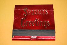 Del Conte's Season's Greetings Vintage Front Strike Used Matchbook picture