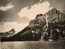 Large Mountain & Lake 8 X 10 photo silver gelatin circa 1955 Worldly Collection picture