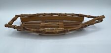 Small Wooden Canoe Constructed Of Wooden Round Sticks Lightweight picture