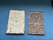 vintage Tin metal wall decor metal tiles, cream and brown colors picture