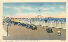 Automobiles Playground Hampton Beach Virginia linen Teich 1930s Postcard 8031 picture