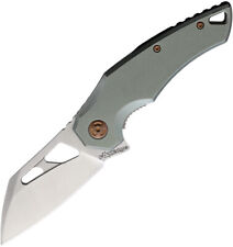 Fox Edge Atrax Pocket Knife Linerlock Gray Aluminum Folding 8Cr13MoV Blade picture