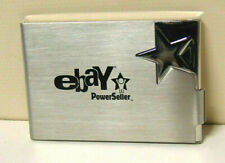 eBay Power Seller Business Card Case With Box Chrome Shooting Star 2005 Vintage picture