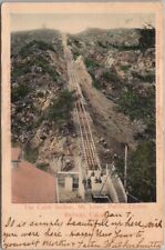 1906 MOUNT LOWE CA Hand-Colored Postcard Cable Incline, Pacific Electric Railway picture