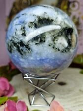 Stunning Big UV reactive Afghanite Crystal Sphere 80mm 623g & Holder - Must See picture