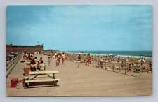 Scarborough State Beach Boardwalk ~ Vintage Rhode Island Postcard 1958 picture