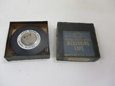 VTG Montgomery Ward 50FT Nickel Plated Steel Measuring Tape w/Original Box picture