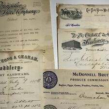 Detroit Michigan Letterhead Lot Of 6 McDonnell , Gale Sulky Harrow Agricultural picture