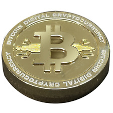 24KT Gold plated huge Bitcoin BTC Coin Crypto Coin Cryptocurrency BLOCKCHAIN Coi picture