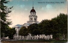 Hand Colored Postcard Gratiot County Court House in Ithaca, Michigan picture