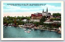 Georgetown University Washington Canoe Club Potomac Washington DC c1930 Postcard picture