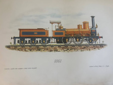 1964 Large Art Print TRAIN 81 LOCOMOTIVE 1861 Railway Engineer Macry ENRY F12 picture