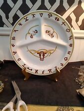 Vintage Fred Roberts Western Longhorn Cowboy Divided Grill Plate 1950s #2 picture