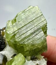 304 Cts Well Terminated Top Green Diopside Crystals On Matrix From Afghanistan picture