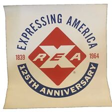 REA Railway Express Agency Railroad Train Sticker Baggage Decal 1964 Anniversary picture