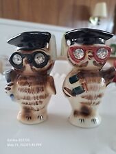 vintage owl salt and pepper shakers japan picture
