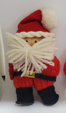 Hallmark LARGE Yarn Santa Ornament... Sold as Package Trim RARE *LARGE ONLY picture