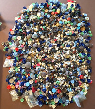 Vintage Buttons Huge Lot over 4lbs unsorted mixed type, material, all sizes picture