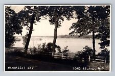Long Island NY-New York, RPPC, Manhasset Bay, Antique, Vintage c1949 Postcard picture