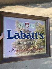 Vintage Labatt’s Imported From Canada Beer Mirror Sign - 17” x 14” picture
