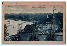 c1910 Bay With Sailor House Wannsee Berlin Germany C308 Stamp Postcard picture
