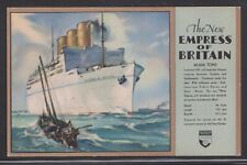 EMPRESS OF BRITAIN CANADIAN PACIFIC CPR COLOR ART POSTCARD ** OFFERS ** picture
