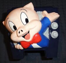 Vintage 3-D Porky Pig Cookie Jar Looney Tunes / Warner Bros Excellent picture
