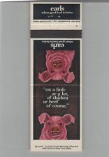 Matchbook Cover - Pig Earl's Restaurant Ontario, Canada picture