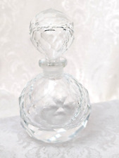 Vintage IRice Clear Hand Cut Crystal Perfume Bottle Japan I W Rice Co picture