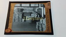 EEE HISTORIC Magic Lantern GLASS Slide SEIZED TRUNKS IN BAGGAGE ROOM CUSTOMHOUSE picture