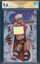 Faro's Lounge Cosplay #nn Virgin Holiday Cover Signed by Chatzoudis CGC 9.8 picture