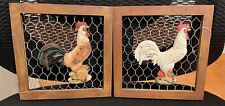 Super Neat Vintage Wall Hangings, Artwork, You Get Both, Chicken, Hens picture