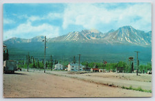 Haines Junction Alaska Highway Yukon Canada B/A Gas Station Signs Postcard D1 picture
