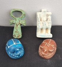 A set of 4 rare ancient Egyptian Pharaonic amulets -ancient Egyptian antiquities picture