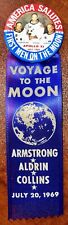 Voyage to the Moon Pin and Ribbon - Apollo 11 or XI - dated July 1969 Americana  picture