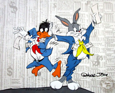 stock broker SIGNED CHUCK JONES LIMITED EDITION WARNER BROTHERS ANIMATION CEL picture