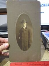 ANTIQUE OLD CABINET PHOTO PICTURE Jackson Michigan Man in Long Winter Dress Coat picture