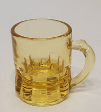 Vintage Federal Glass Amber Mini Beer Mug Shot Glass picture