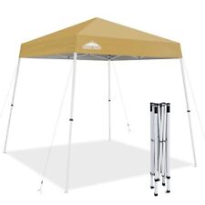  8x8 Slant Leg Pop-up Canopy Tent Easy One Person Setup Instant 8'x8' Beige picture