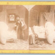 c1880s Man Catch Bed Infidelity Real Photo Cheating Adultery 