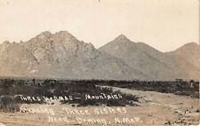 Deming New Mexico NM Tres Hermanas Mountains Three Sisters Real Photo Postcard picture
