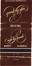 Banff Alberta Canada Cafe La Ronde Vintage Matchbook Cover picture