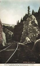 Railway Sixteen Mile Canyon, Montana MT - c1910 Vintage Postcard picture