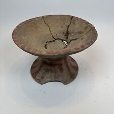 Heavily Repaired Mexican Pre Columbian Pedestal Ceremonial Bowl Unglazed Painted picture