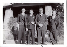 VTG B&W Found Photo - 40s 50s - Fancy Business Men Posing & Smoking In Suits picture
